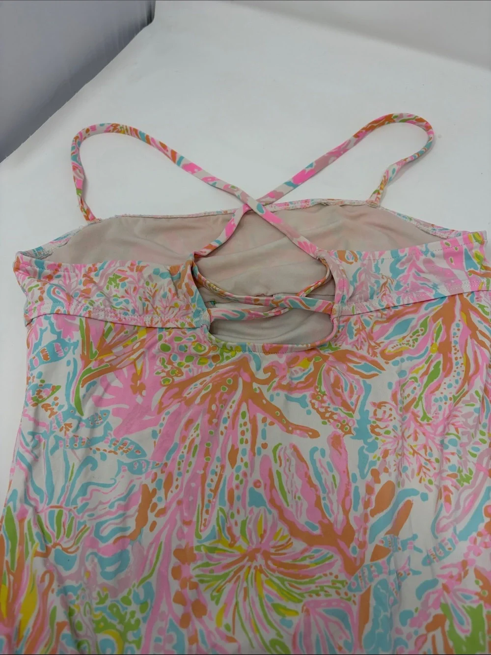 Lilly Pulitzer Kids Pink Multicolor One-Piece Swimsuit Size 10